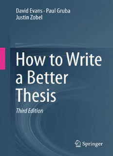 How to Write a Better Thesis - Ecomar store 